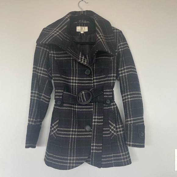 Cleo Purple plaid pea coat! - Picture 5 of 5